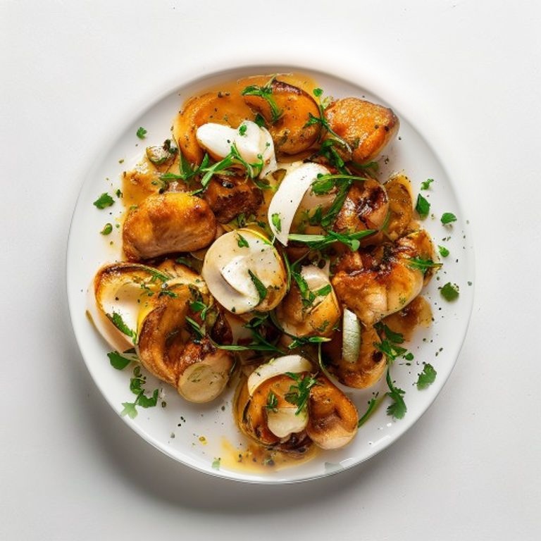 Poêlée de champignons shiitake et poulet au gingembre
