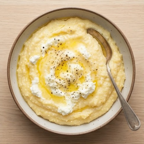 Polenta crémeuse au kajmak façon cicvara