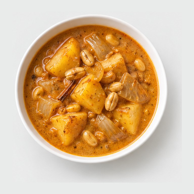 Curry doux aux pommes de terre et cacahuètes façon gaeng massaman végétarien