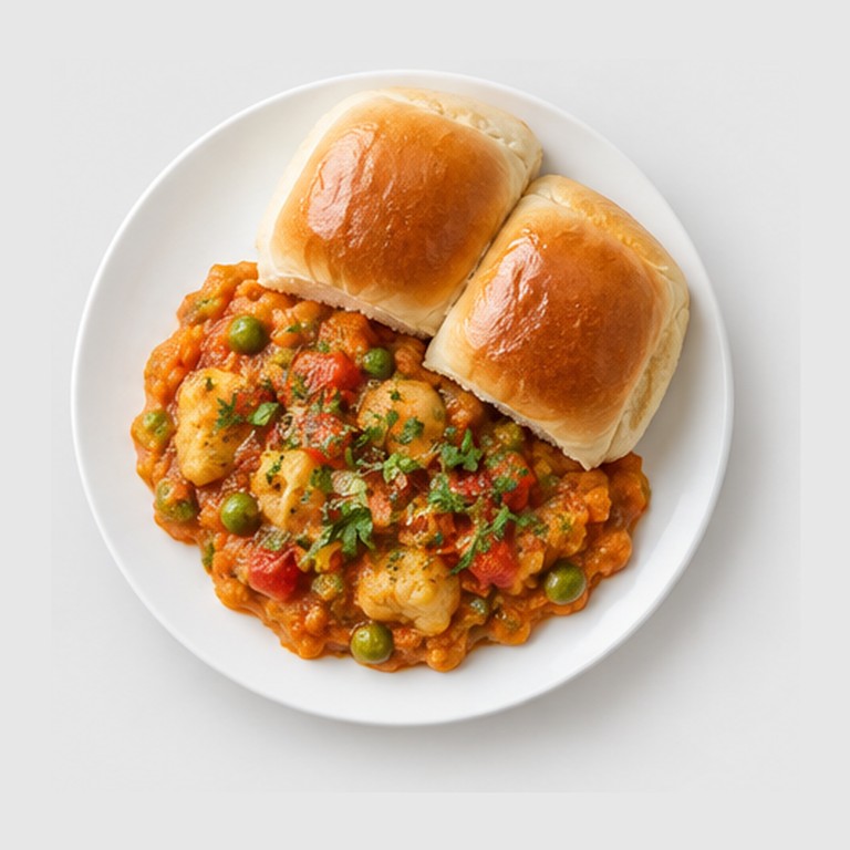 Pain moelleux et légumes écrasés façon pav bhaji
