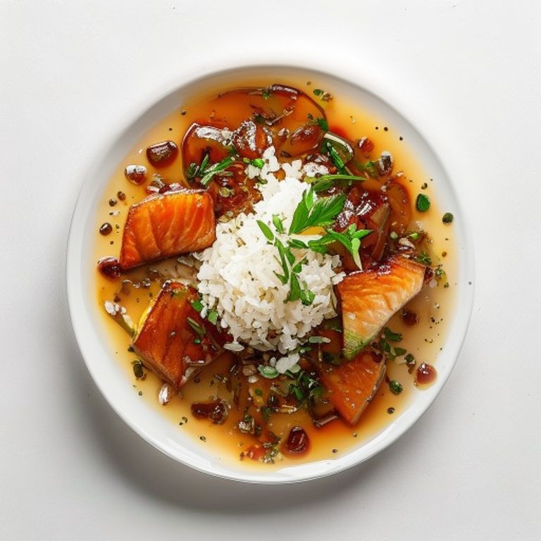 Saumon teriyaki maison et riz