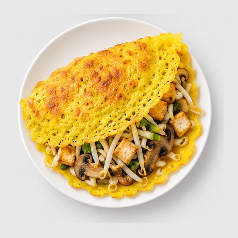 Crêpe sizzling végétarienne façon banh xeo chay (Vietnam)