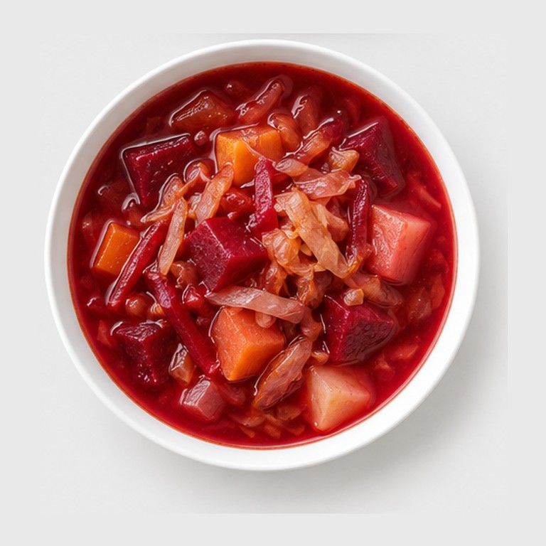 Soupe de betterave rouge façon borscht végétarien