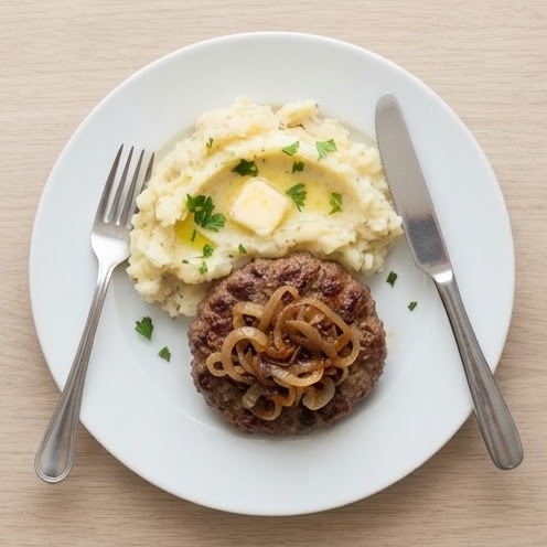 Steak haché et purée
