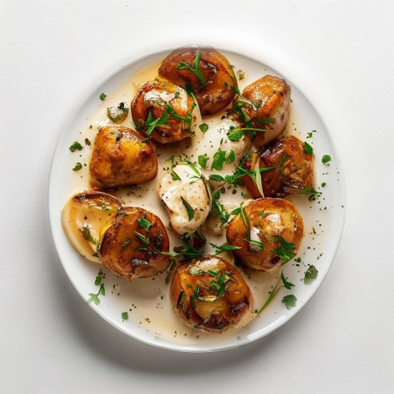 Poulet aux champignons de Paris, vinaigre de vin