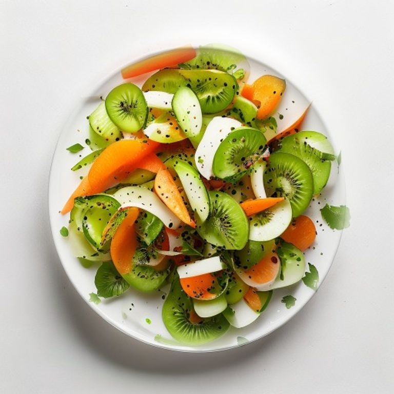 Salade de kiwi, carotte et noisettes