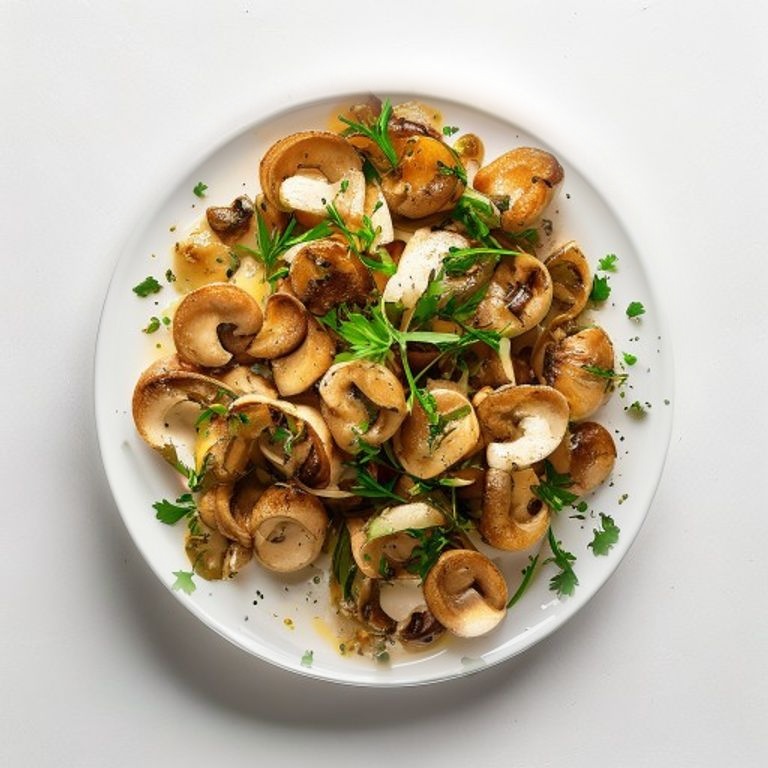 Poêlée de champignons shiitake, ail et persil