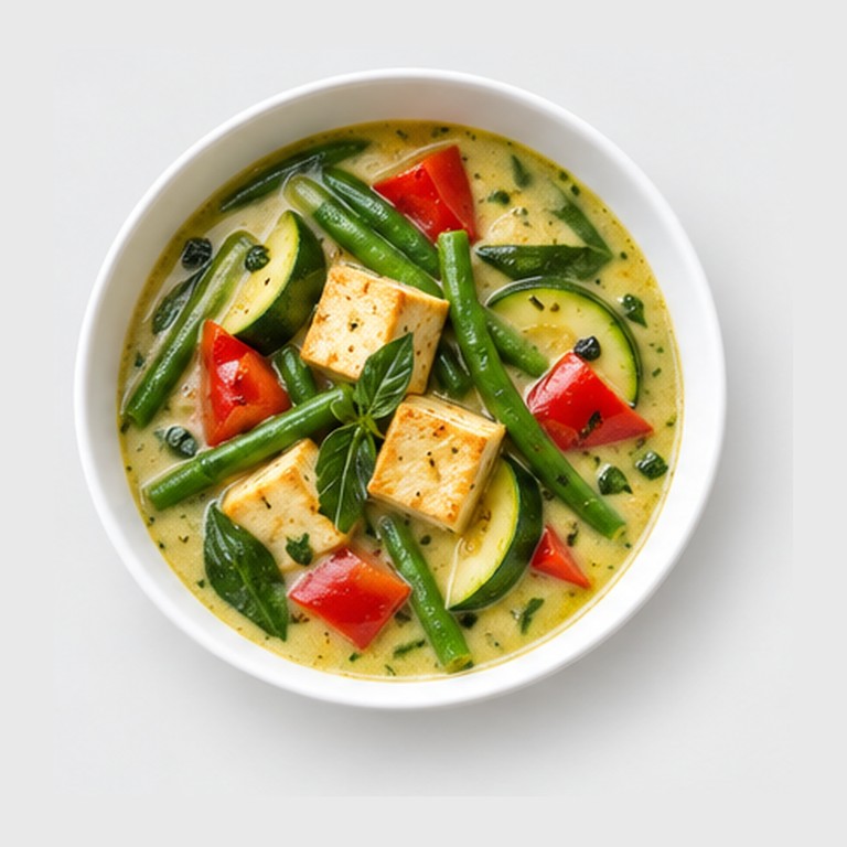 Green Curry Végétarien au Lait de Coco