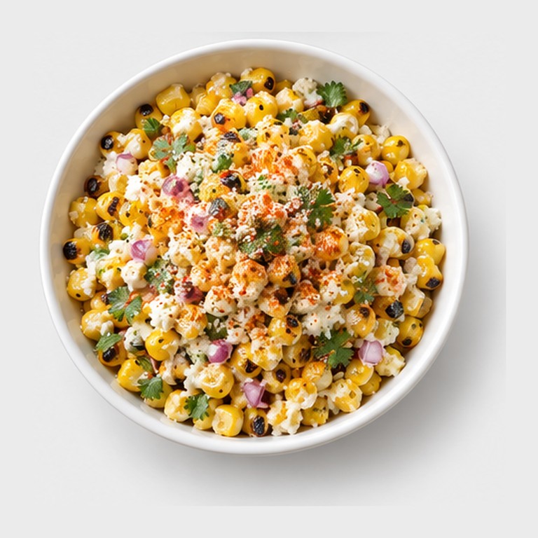 Maïs grillé en salade mexicaine façon esquites