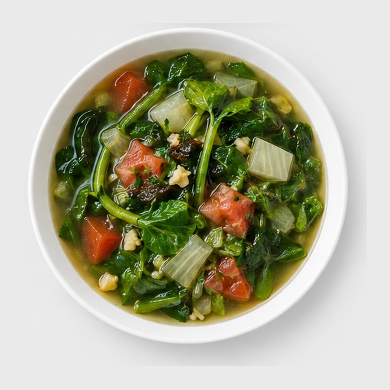 Bouillon aux herbes malgaches façon romazava végétarien