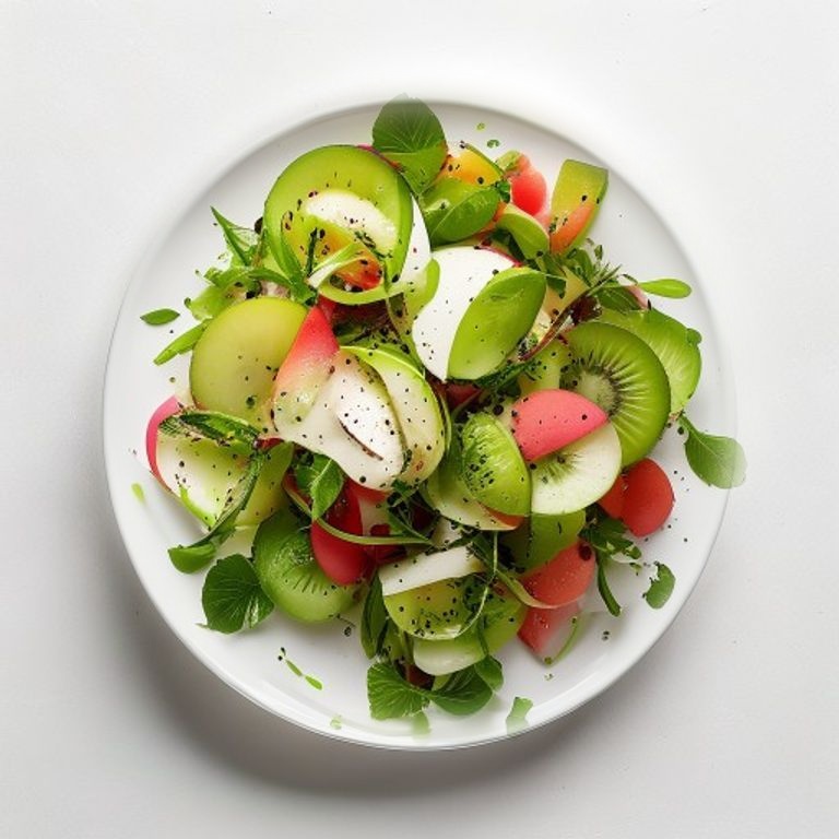 Salade de kiwi, radis et menthe