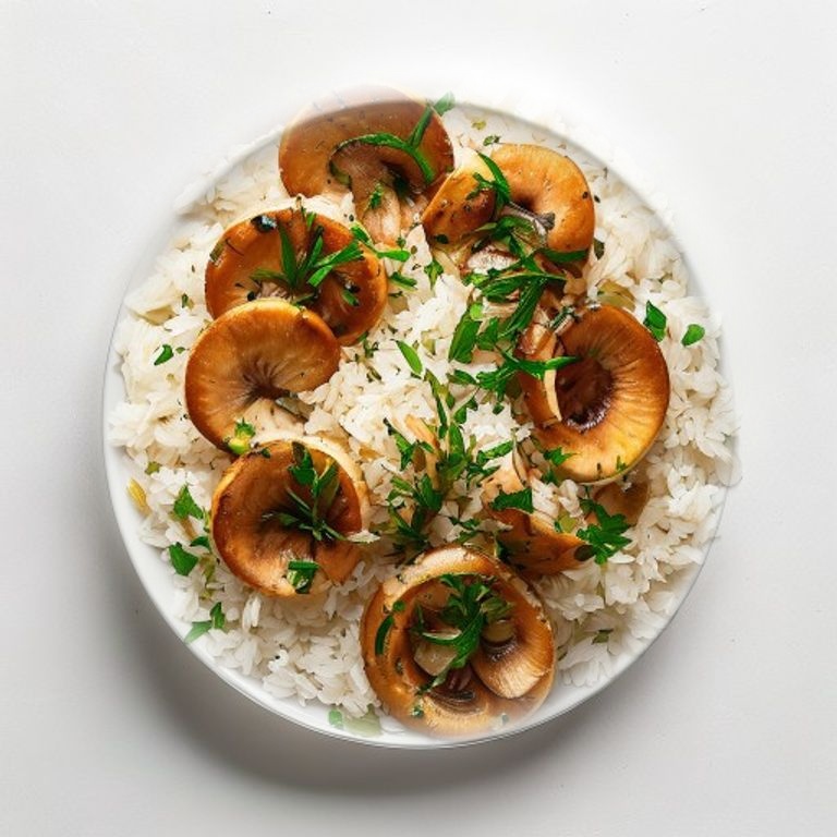 Poêlée de champignons shiitake au riz