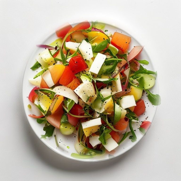 Salade de pomme, endives, emmental et noisettes