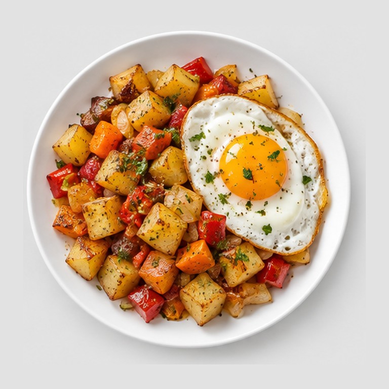 Poêlée rustique suédoise de pommes de terre et légumes façon pyttipanna