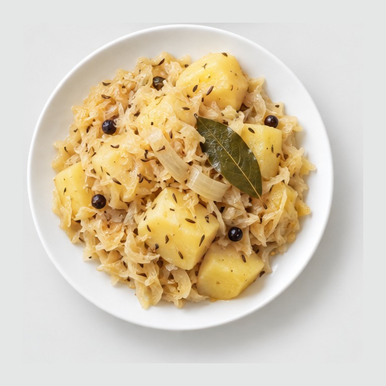 Choucroute aux pommes de terre façon sauerkraut und kartoffeln