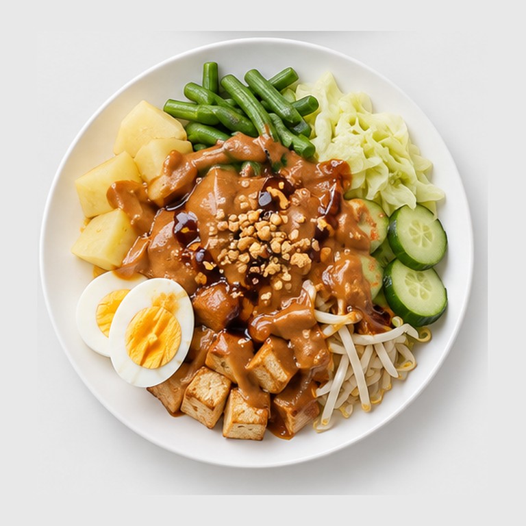 Salade à la sauce cacahuète façon gado-gado