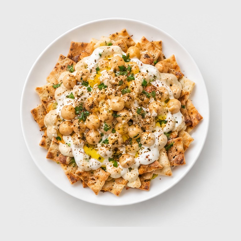 Pain grillé, pois chiches et yaourt façon fatteh libanais