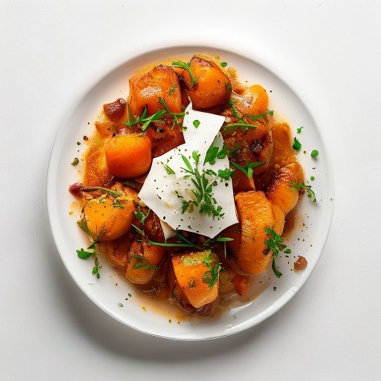 Poulet, carotte et abricots à la cannelle
