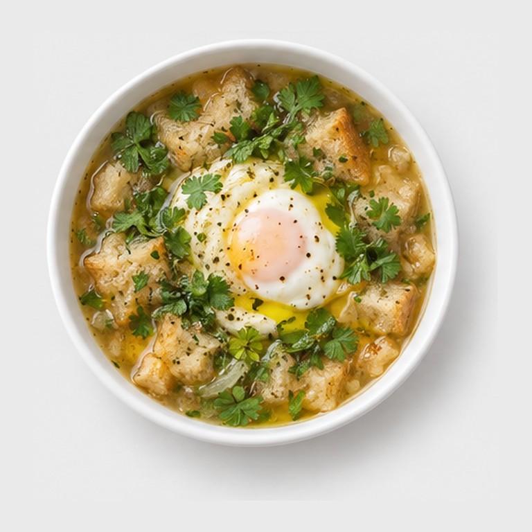 Soupe de pain à l'ail et aux oeufs façon açorda