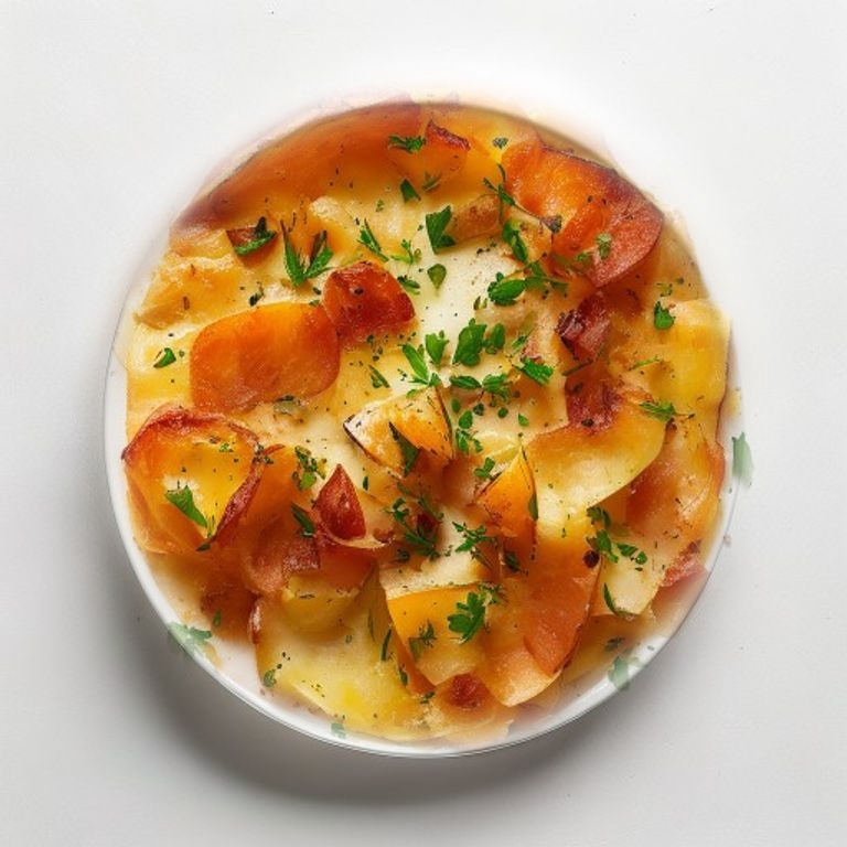 Gratin de pommes de terre au jambon