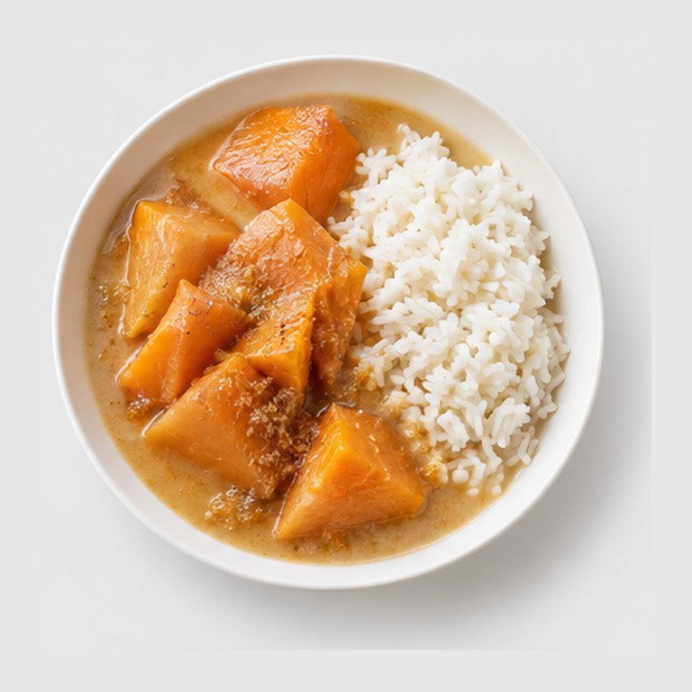 Patate douce braisée au lait de coco façon bwabwai