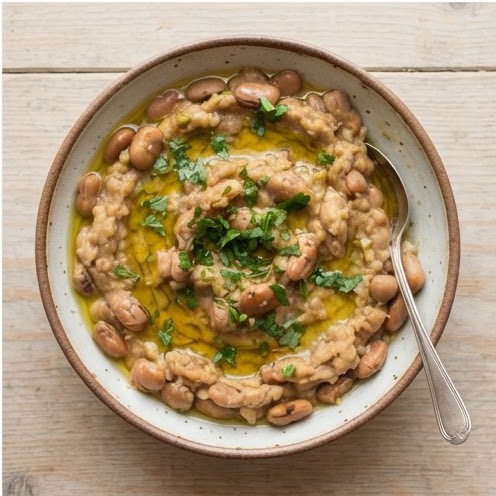 Fèves cuites à l'ail et au citron façon ful medames