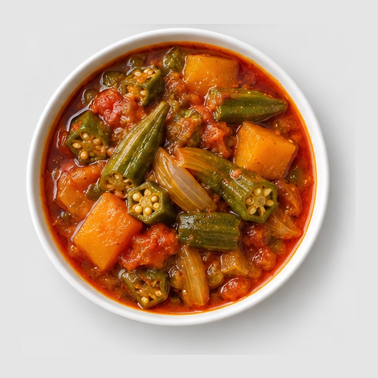 Ragoût au gombo et huile de palme façon muamba de légumes