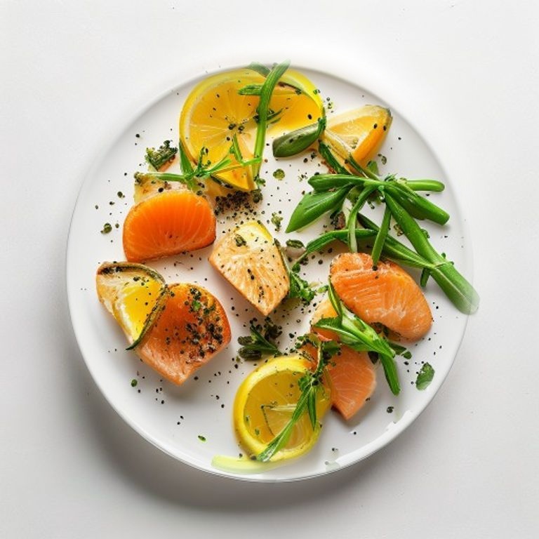 Saumon, asperges et parmesan au citron