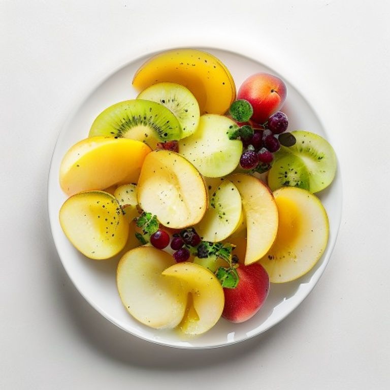 Salade de kiwi, poire et abricot