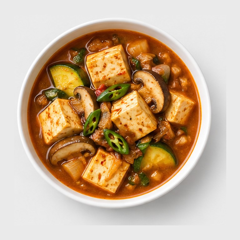 Tofu Braised in Doenjang (Dubu Jjigae, Corée)