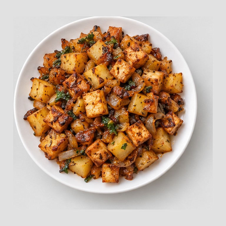 Hash de tofu et pommes de terre façon minchi végétarien