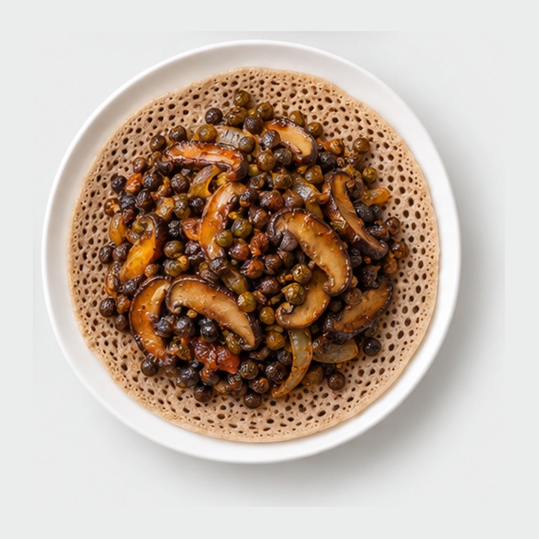 Injera aux Champignons (Ethiopie Végétarienne)