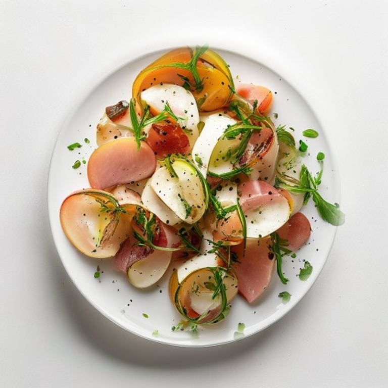 Salade d'artichauts, jambon et parmesan