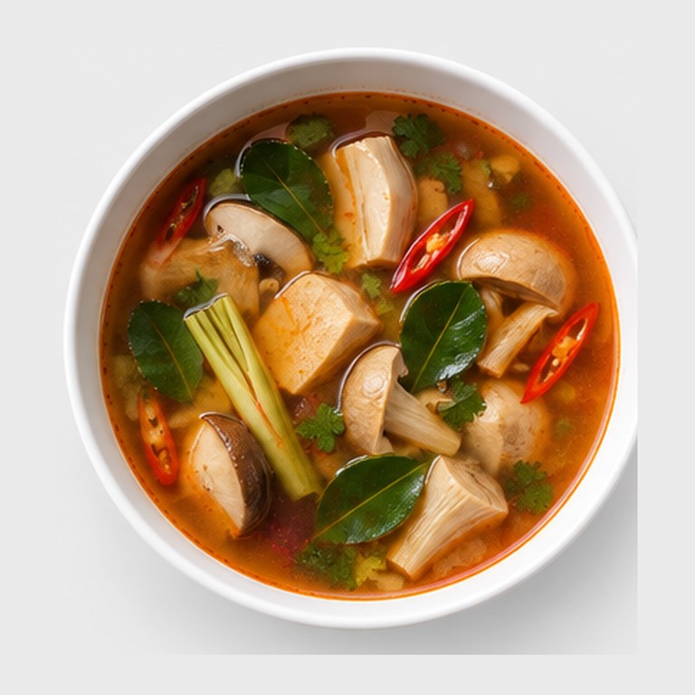 Soupe au champignon tom yum façon tom yum hed