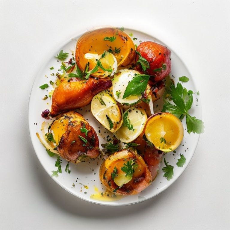 Poulet, poivron, cumin, coriandre et citron vert
