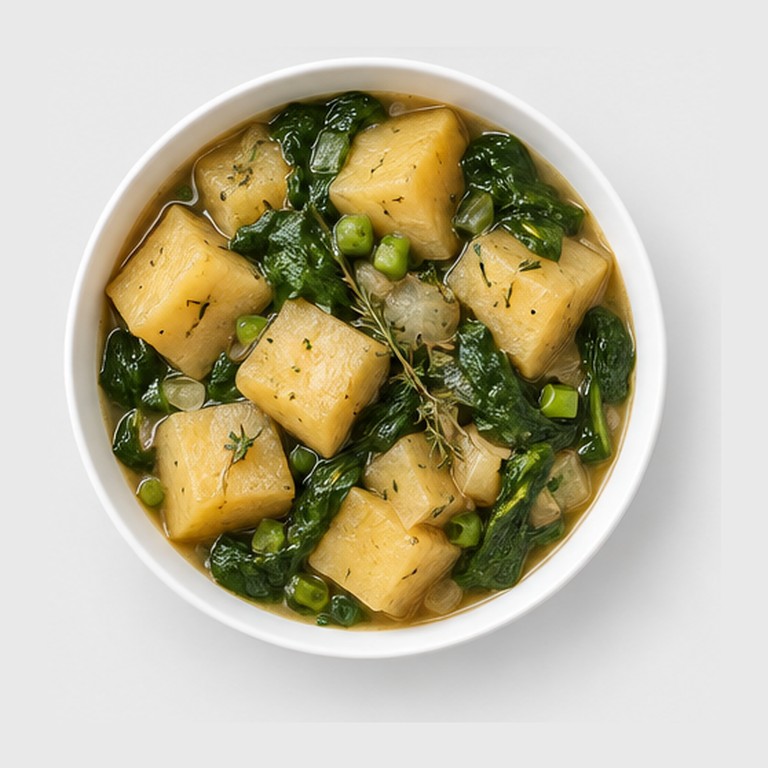 Légumes aux épinards créoles façon bélé (Guadeloupe)