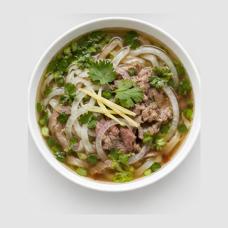 Soupe au bœuf et nouilles de riz façon pho bo maison