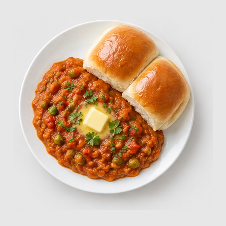 Légumes épicés sur petit pain façon pav bhaji (Mumbai)