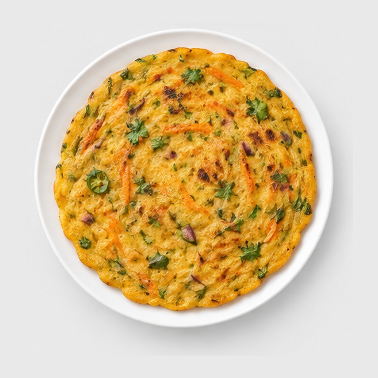 Crêpe de pois chiches façon besan chilla (Inde)