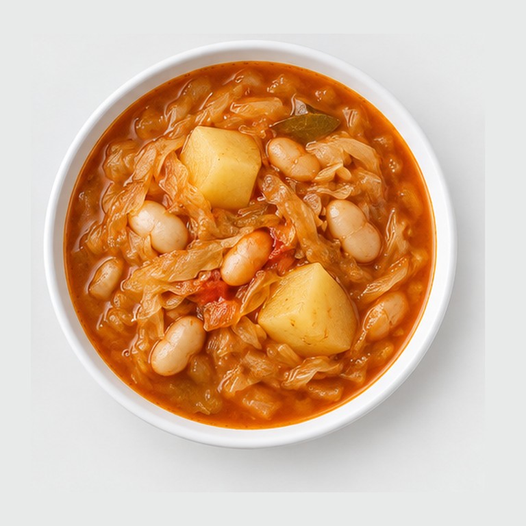 Soupe au chou et haricots façon jota