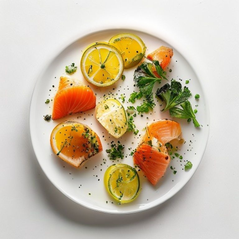 Saumon et purée de chou-fleur au citron