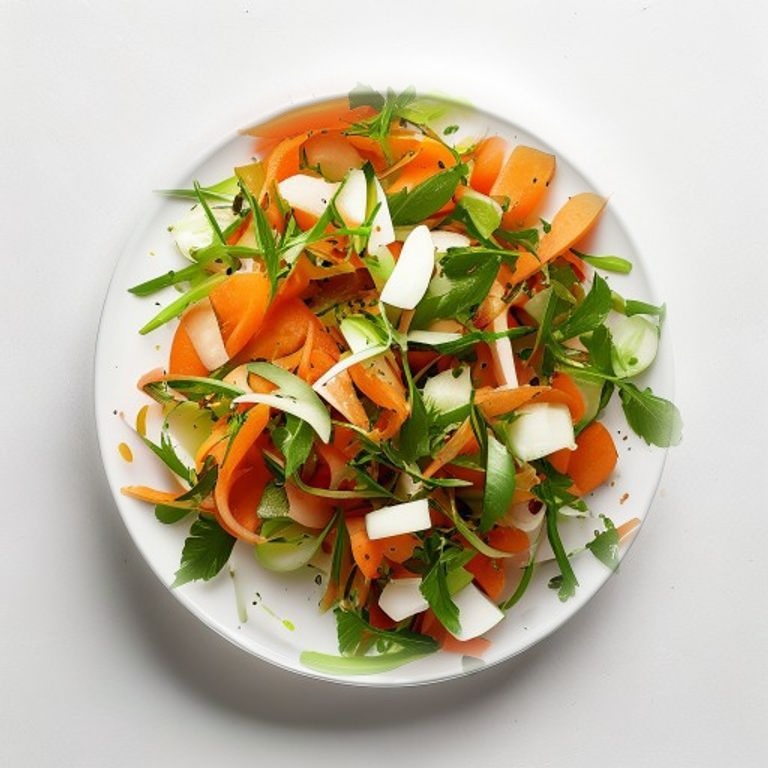 Salade de carotte, noisettes et menthe