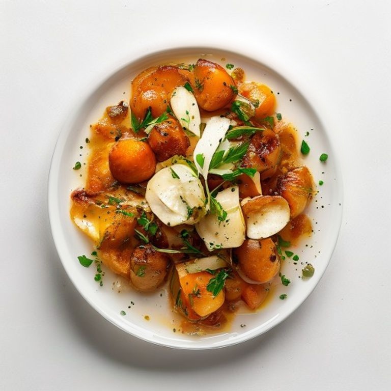 Poulet, poireau et carotte mijotés