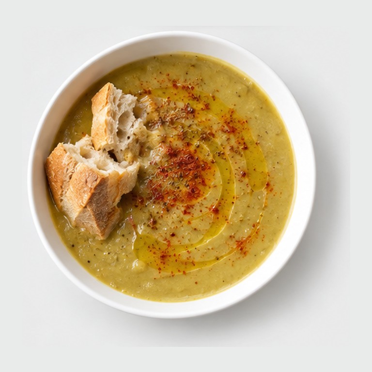 Velouté de fèves à l'ail et au cumin façon bissara