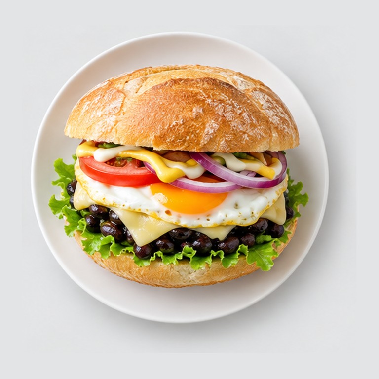 Sandwich national de l'Uruguay façon chivito végétarien
