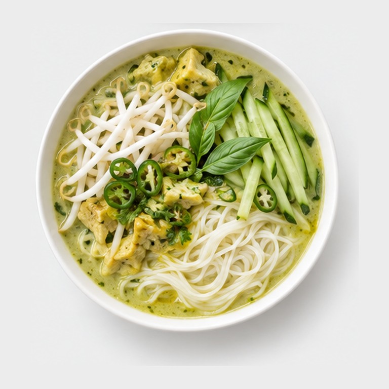 Vermicelles de riz au curry vert façon nom banh chok rapide