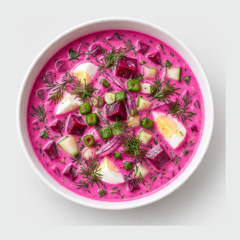 Soupe froide de betterave lettone façon aukstasis barszcz