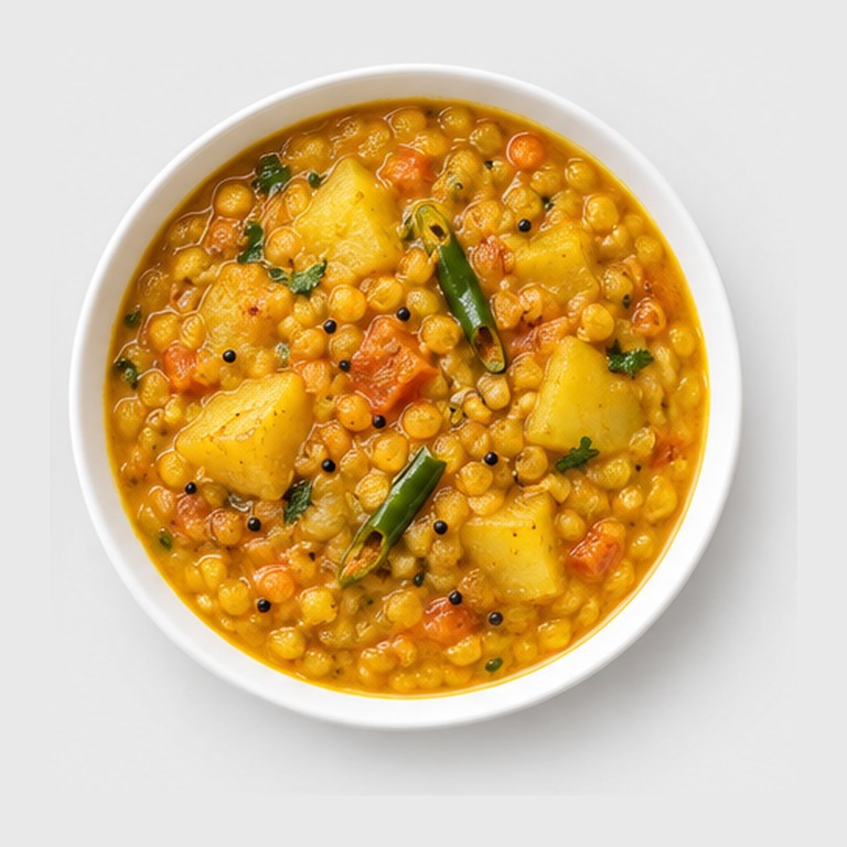 Lentilles aux pommes de terre façon aloo diye daal