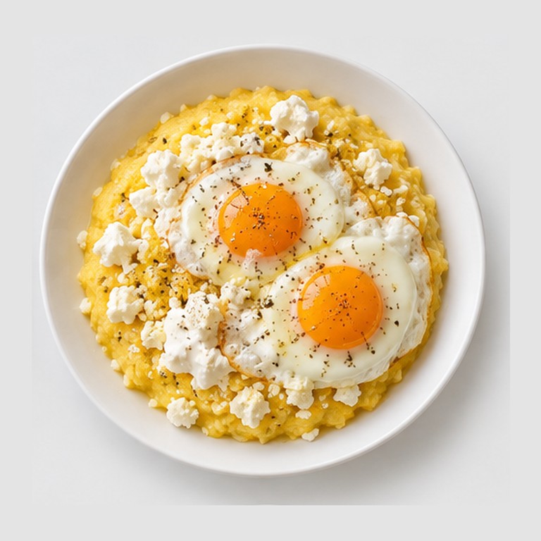 Polenta au fromage roumaine façon mămăligă cu brânză