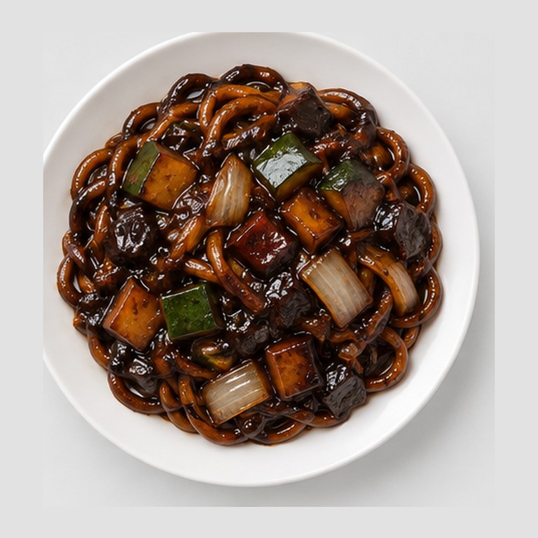Nouilles à la sauce noire coréenne façon jajangmyeon